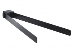 Gedy - PIRENEI dvojitý držiak uterákov otočný 350, čierna matná (PI2314)