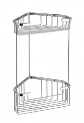 Gedy - SMART dvojposchodová rohová police 200x325x151, chróm (2482)