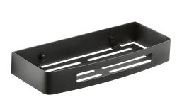 Gedy - SMART polička do sprchy, 300x45x128 čierna mat (241714)