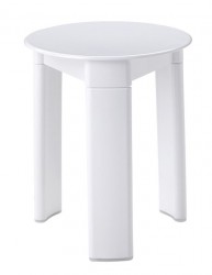 Gedy - TRIO kúpeľňová stolička, priemer 33x40cm, biely (2072)