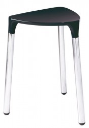 Gedy - YANNIS kúpeľňová stolička, 37x43,5x32,3cm, čierna (217214)