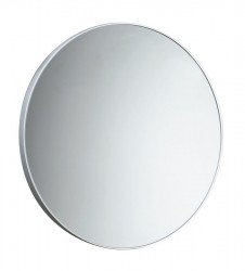 Gedy - Zrkadlo guľaté v plastovom ráme ø 60 cm, biela (600002)