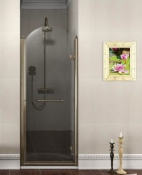 GELCO - ANTIQUE sprchové dvere 800, číre sklo, pravé, bronz, svetlý odtieň (GQ1380RCL)