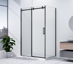GELCO DRAGON BLACK obdĺžnikový sprchovací kút 1100x900 číre sklo, GD4611B-GD7290B (GD4611B-GD7290B)