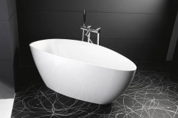 GELCO - ELIPSIE - vaňa, 1570x700x560, liaty mramor, objem 260l, biela lesk (GVEL1570)