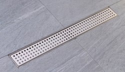 GELCO - MANUS QUADRO podlahový žľab z nerezové oceli s roštom, L-650, DN50 (GMQ32)