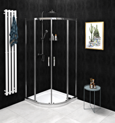 GELCO - SIGMA SIMPLY CHROM Čtvrtkruhový sprchový kout 900x900 čiré sklo, GS5590 (GS5590)