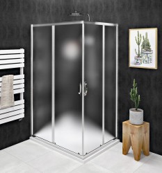 GELCO SIGMA SIMPLY CHROM Obdĺžnikový sprchovací kút 900x1000 sklo BRICK, GS2490-GS2410 (GS2490-GS2410)