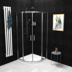 GELCO - SIGMA SIMPLY štvrťkruhová sprchová zástena 1000x1000, R550, číre sklo (GS5510)