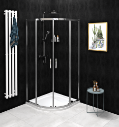 GELCO - SIGMA SIMPLY štvrťkruhová sprchová zástena 800x800, R550, číre sklo (GS5580)