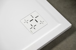 GELCO Štvorcová krytka sifónu biela, KSM107W (KSM107W)