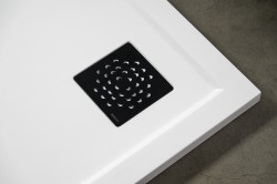 GELCO Štvorcová krytka sifónu čierna, KSM104B (KSM104B)