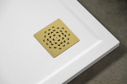 GELCO Štvorcová krytka sifónu zlatá, KSM104G (KSM104G)