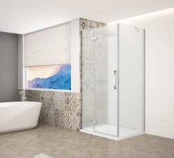 GELCO TRINITY CHROM obdĺžnikový kút 1200x900 ľavý, matné sklo, GT5612-90ML-CH (GT5612-90ML-CH)