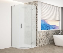 GELCO TRINITY CHROM štvrťkruhový kút 900x900 pravý, matné sklo, GT6590MR-CH (GT6590MR-CH)