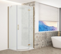 GELCO TRINITY GOLD štvrťkruhový kút 900x900 pravý, matné sklo, GT6590MR-G (GT6590MR-G)