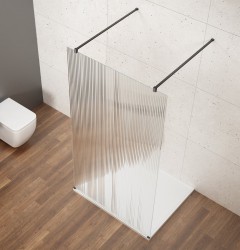 GELCO - VARIO BLACK jednodielna sprchová zástena do priestoru, sklo nordic, 1200  (GX1512-02)