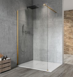 GELCO - VARIO GOLD jednodielna sprchová zástena na inštaláciu k stene, číre sklo, 900  (GX1290GX1016)