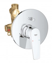 GROHE - BauFlow Vaňová batéria pod omietku, s telesom, chróm (29113000)