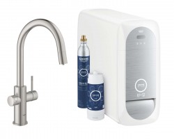 GROHE - Blue Home Drezová batéria Connected, s chladiacim zariadením a filtráciou, supersteel (31541DC0)