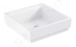 GROHE - Cube Ceramic Umývadlo bez prepadu, 400 mm x 400 mm, PureGuard, alpská biela (3948200H)