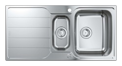 GROHE - Drez K500 s automatickým odtokom, 100x50 cm, kefovaná nerezová (31572SD1)
