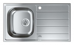 GROHE - Dřezy Drez K200, 86x50 cm, kefovaná nerezová (31552SD1)