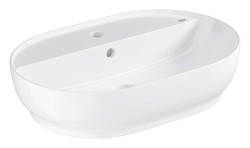 GROHE - Essence Umývadlo na dosku, 60x40 cm, s prepadom, s otvorom na batériu, alpská biela (103569SH00)