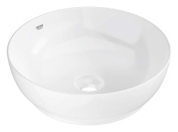 GROHE - Essence Umývadlo na dosku, priemer 40 cm, bez prepadu, bez otvoru na batériu, alpská biela (103538SH00)