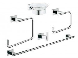GROHE - Essentials Cube Súprava doplnkov do kúpeľne 5 v 1, chróm (40758001)