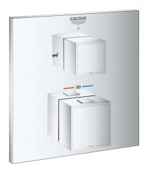 GROHE - Grohtherm Cube Termostatická batéria pod omietku pre 2 spotrebiče, chróm (24155000)