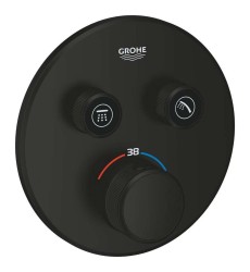 GROHE - Grohtherm SmartControl Termostatická batéria pod omietku, na 2 spotrebiče, matná čierna (291192430)