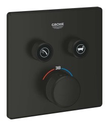GROHE - Grohtherm SmartControl Termostatická batéria pod omietku, na 2 spotrebiče, matná čierna (291242430)