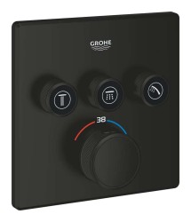 GROHE - Grohtherm SmartControl Termostatická batéria pod omietku, na 3 spotrebiče, matná čierna (291262430)