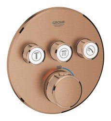 GROHE - Grohtherm SmartControl Termostatická sprchová podomietková batéria, 3 ventily, kefovaný Warm Sunset (29121DL0)