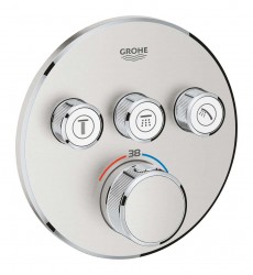 GROHE - Grohtherm SmartControl Termostatická sprchová podomietková batéria, 3 ventily, supersteel (29121DC0)