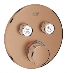 GROHE - Grohtherm SmartControl Termostatická sprchová podomietková batéria pod omietku, 2 ventily, kefovaný Warm Sunset (29119DL0)