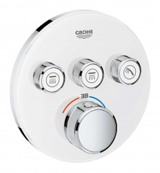 GROHE - Grohtherm SmartControl Termostatická vaňová batéria pod omietku s 3 ventilmi, mesačná biela (29904LS0)