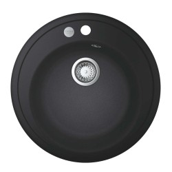 GROHE - Kompozitný drez K200 s automatickým odtokom, priemer 51 cm, granitová čierna (31656AP0)