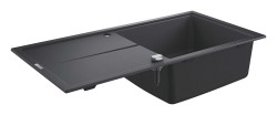 GROHE - Kompozitný drez K400 s automatickým odtokom, 100x50 cm, granitová čierna (31641AP0)