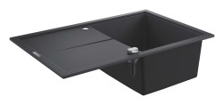 GROHE - Kompozitný drez K400 s automatickým odtokom, 78x50 cm, granitová čierna (31639AP0)