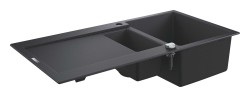 GROHE - Kompozitný drez K500 s automatickým odtokom, 100x50 cm, granitová čierna (31646AP0)