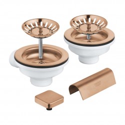 GROHE - Příslušenství Odtoková súprava pre dvojdrez, kefovaný Warm Sunset (40999DL0)