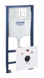GROHE - Rapid SL Predstenová inštalácia s nádržkou na závesné WC, súprava Fresh a tlačidlo Skate Cosmopolitan, alpská biela (39448000)