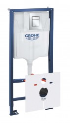 GROHE - Rapid SL Predstenová inštalácia s nádržkou na závesné WC, súprava Fresh a tlačidlo Skate Cosmopolitan S, chróm (39500000)