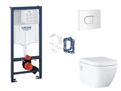 GROHE - Rapid SL Set predstenovej inštalácie, klozetu, dosky SoftClose, tlačidla Arena Cosmopolitan a súpravy na vhadzovanie tabliet, alpská biela (SANI11BB3153)