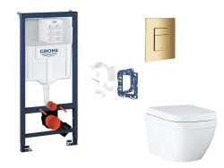 GROHE - Rapid SL Set predstenovej inštalácie, klozetu, dosky SoftClose, tlačidla Skate Cosmopolitan a súpravy na vhadzovanie tabliet, Triple Vortex, Cool Sunrise (SANI11BB4157)