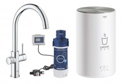 GROHE - Red Drezová batéria Duo s ohrevom vody a filtráciou, zásobník M, chróm (30083001)