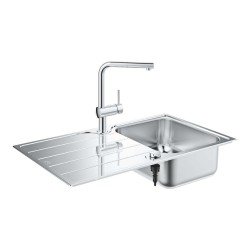 GROHE - Set drezu K500 a batérie Minta, kefovaná nerezová/chróm (31573SD1)