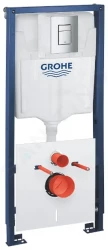 GROHE - Solido Predstenový inštalačný set na závesné WC, ovládacie tlačidlo Even, chróm (39930000)